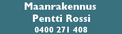 Maarakennus Pentti Rossi logo